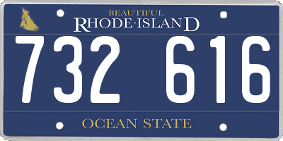 RI license plate 732616