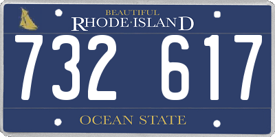 RI license plate 732617