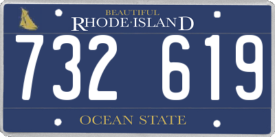 RI license plate 732619