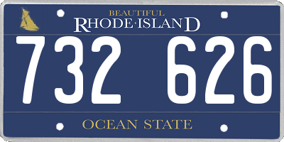 RI license plate 732626