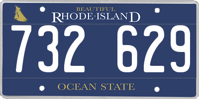 RI license plate 732629