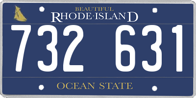 RI license plate 732631