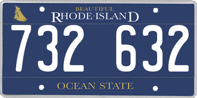 RI license plate 732632