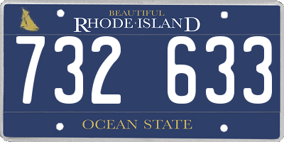 RI license plate 732633