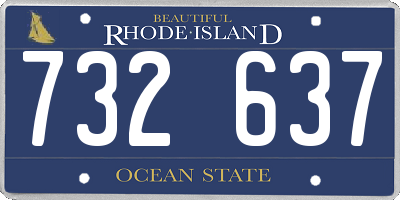 RI license plate 732637