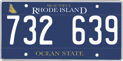 RI license plate 732639