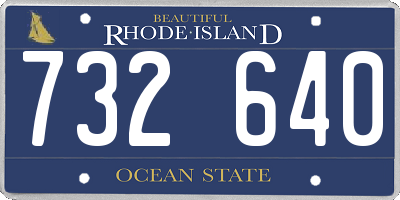 RI license plate 732640