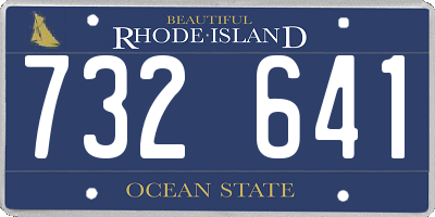 RI license plate 732641