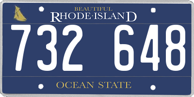 RI license plate 732648