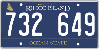 RI license plate 732649