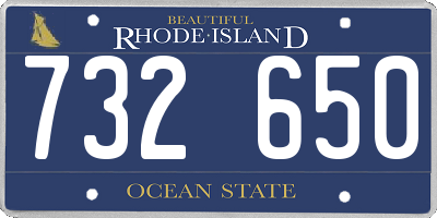 RI license plate 732650