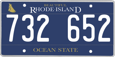 RI license plate 732652