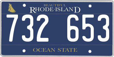 RI license plate 732653