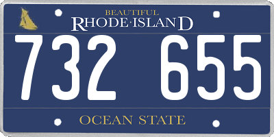RI license plate 732655