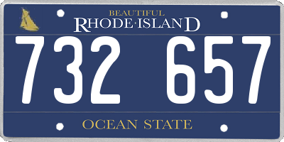 RI license plate 732657