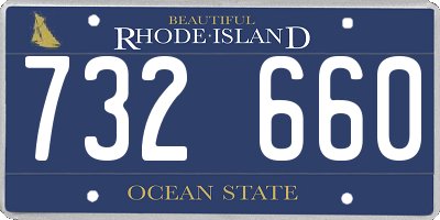 RI license plate 732660