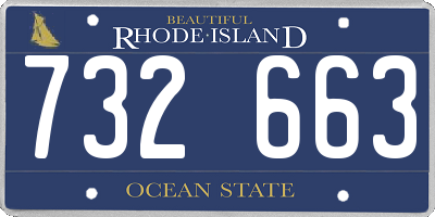 RI license plate 732663
