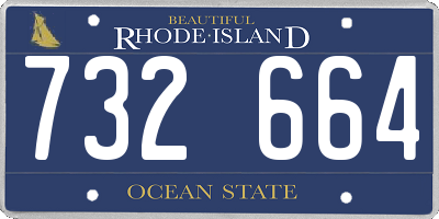 RI license plate 732664
