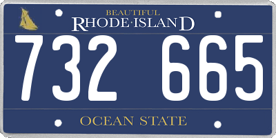 RI license plate 732665