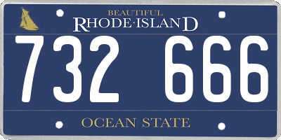 RI license plate 732666