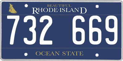 RI license plate 732669