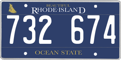 RI license plate 732674