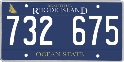 RI license plate 732675