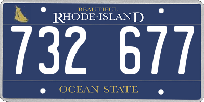 RI license plate 732677