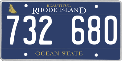 RI license plate 732680
