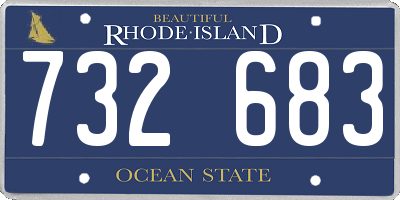 RI license plate 732683