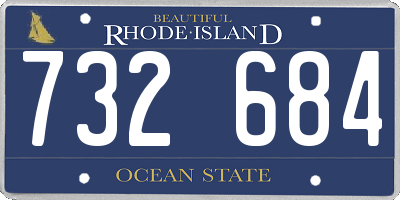 RI license plate 732684