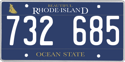 RI license plate 732685