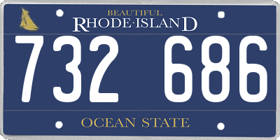 RI license plate 732686