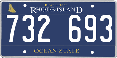 RI license plate 732693