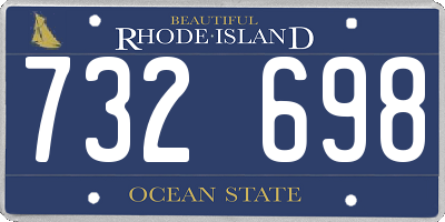 RI license plate 732698