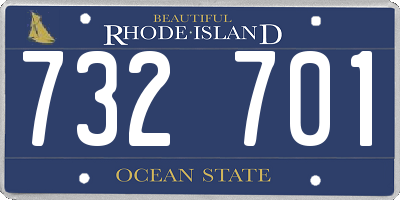 RI license plate 732701