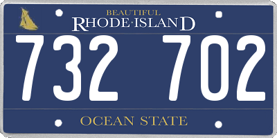 RI license plate 732702