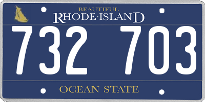 RI license plate 732703