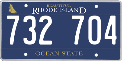 RI license plate 732704
