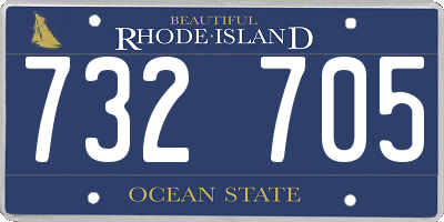 RI license plate 732705