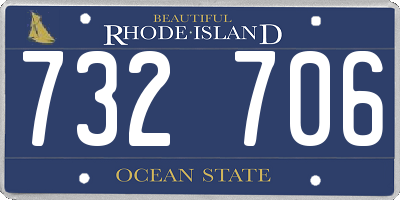 RI license plate 732706