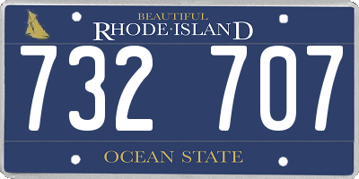 RI license plate 732707