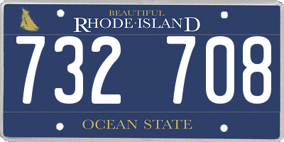 RI license plate 732708