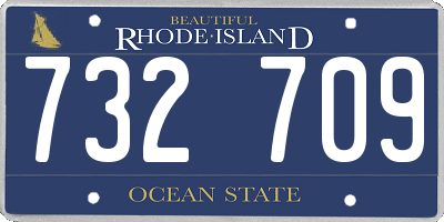 RI license plate 732709