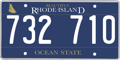 RI license plate 732710