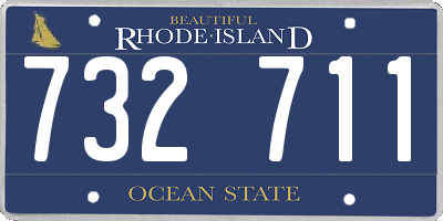 RI license plate 732711