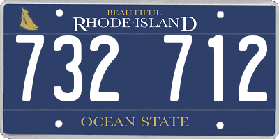 RI license plate 732712