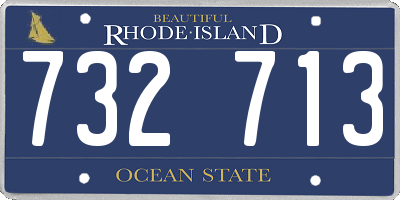 RI license plate 732713