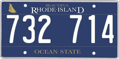 RI license plate 732714