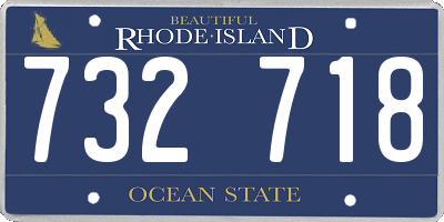 RI license plate 732718